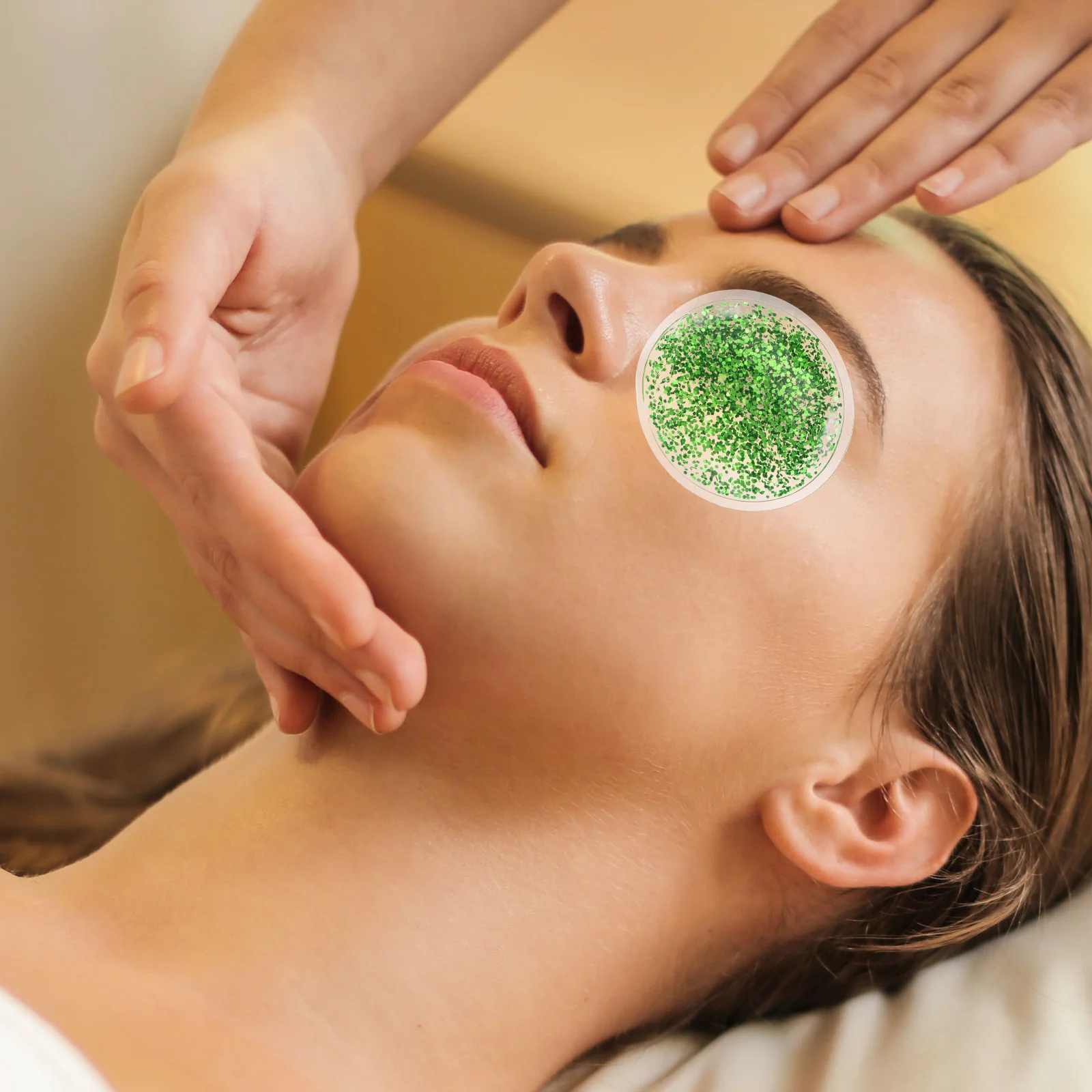 

2pcs Cold Hot Eye Patch Compress Therapy Cooling Comfortable Green Home Use Travel Eye Cushion Relief Swollen Eyes Migraine