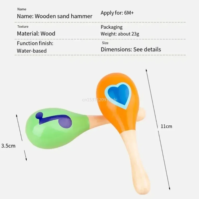 Jouets en Bois Montessori pour Bébé, Marteau de Sable, Éducation Précoce, Développement Musical, Jeux de Puzzle pour Enfants de 1, 2, 3 Ans, 1 Pièce