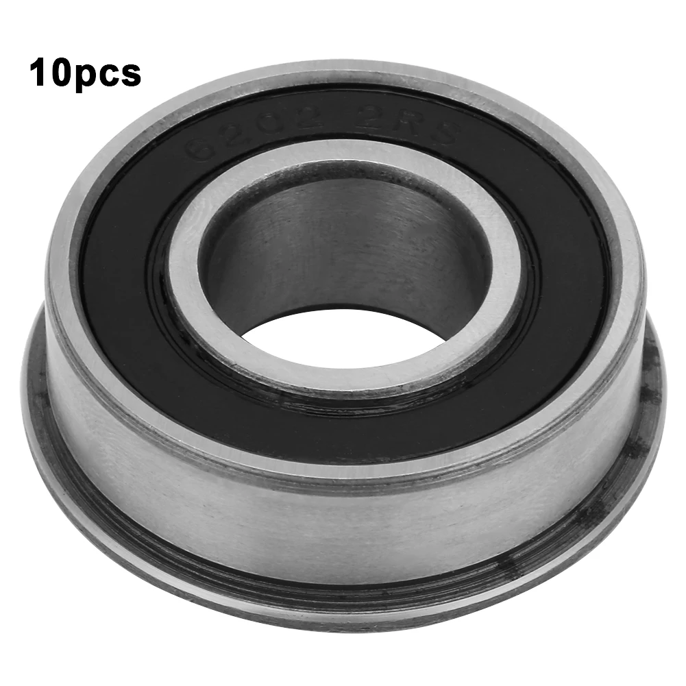 

16mm Deep Groove Ball Bearing, 10Pcs F6202RS Bearing Steel Deep Groove Ball Bearing 16mm