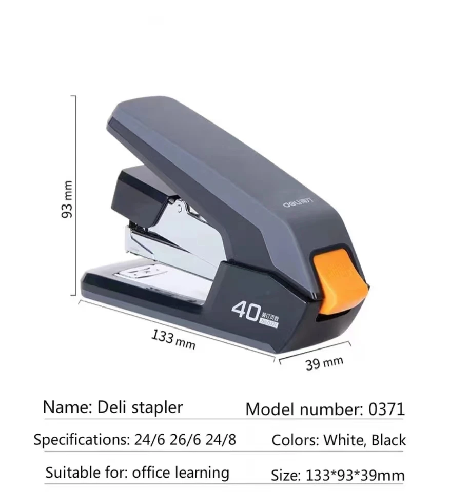 Imagem -06 - Grampeador de Mesa sem Esforço um Dedo Grampeando Fácil de Carregar Grampeador Ergonômico Pesado Capacidade de 40 Folhas