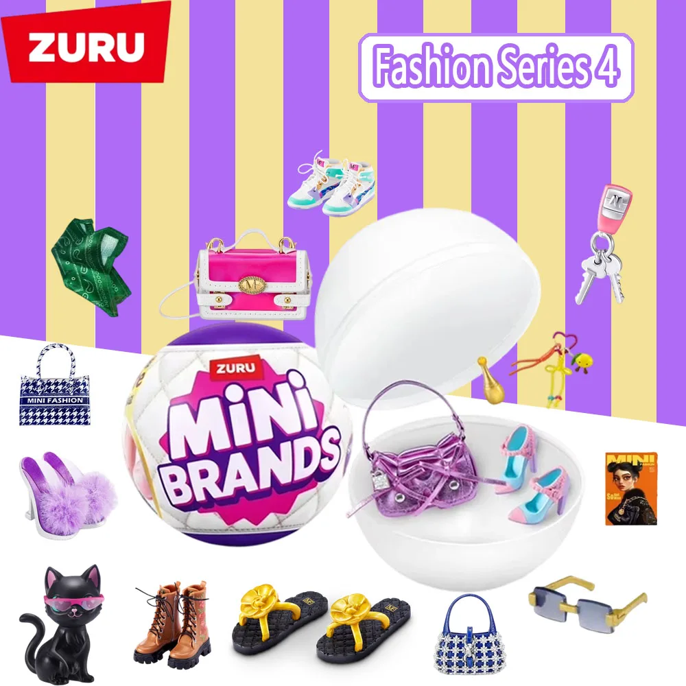 ZURU Mini Brands Fashion Series 4 Mystery Fashion Blind Box Miniature Collectibles Miniature Blind Box Toys Accessories