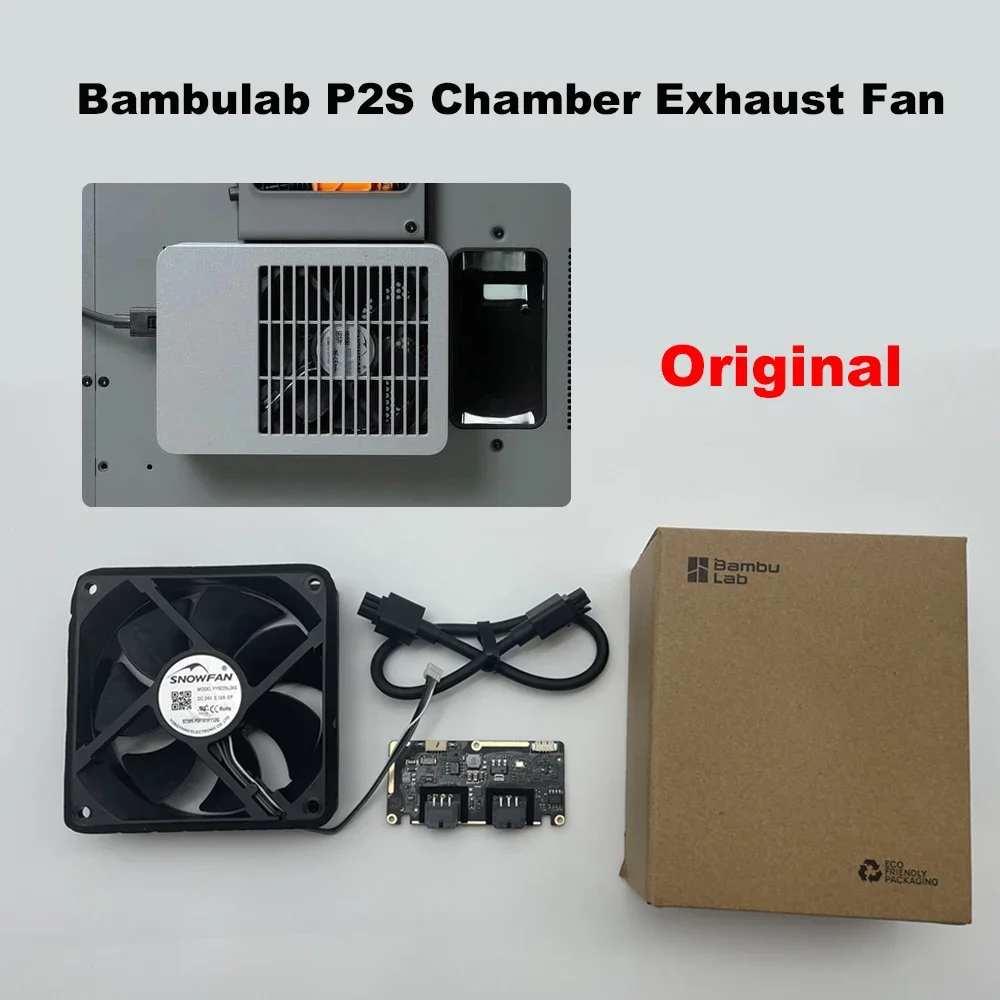 Original Bambulab P2S Chamber Exhaust Fan for Bambu Lab P2S Accessories Automatically Recognize P2S 3D Printer Parts