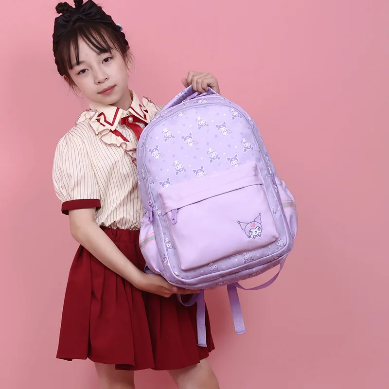 Kawaii Sanrio Hello Kitty Cinnamoroll Kuromi Bag Bag śliczny nadruk plecak o dużej pojemności Anime Figure Festival prezent