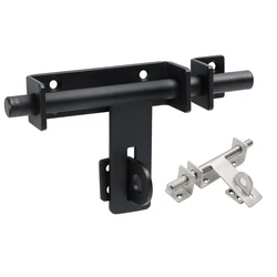 Solid 304 Stainless Steel Slide Bolt Gate Latch, Heavy Duty Barrel Safety Door Lock,for Double Sided Gate Fence Gate Padlock