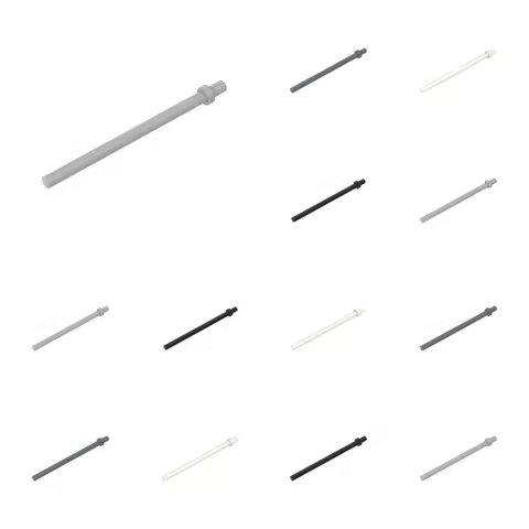 50pcs 4095 Bar With Stop Ring Building Blocks Kit Umbrella Stand Particle DIY Idea Educational Toys Children Birthday Gifts