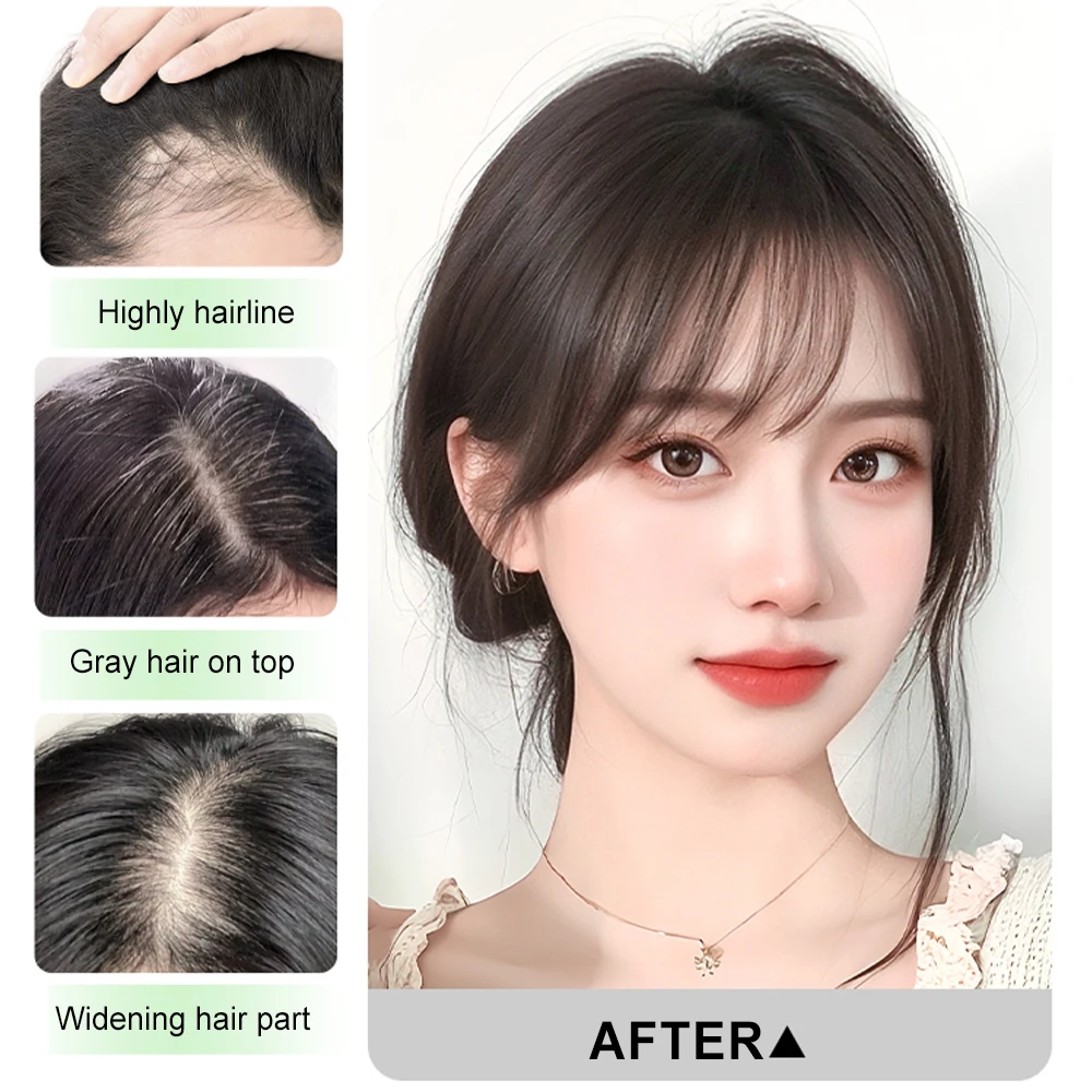 Natiral Hair Bangs Clip in  100% Real Human Hair Pieces Wispy Fake Bangs Hair 360° Cover Clip on Bangs for Women Daily Wear