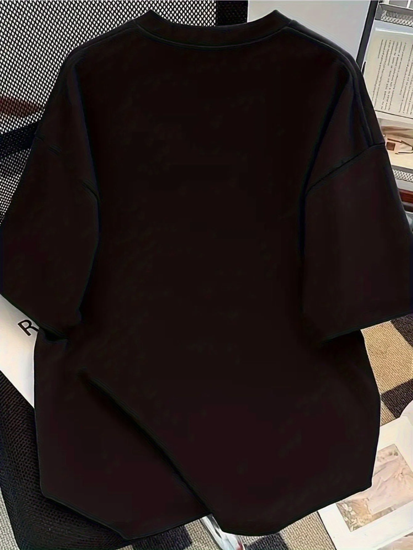 Camiseta pura para mujer, camiseta informal holgada para uso diario, top suave y transpirable con cuello redondo para mujer y, para todas las estaciones