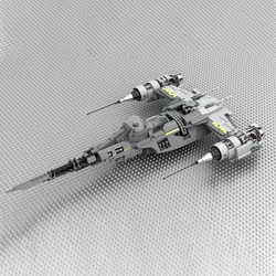 990pcs Moc Bricks Din Djarin modified N1 Starfighter Building Kit Aircraft Model Building Blocks Children Toys For Boys Gift Set