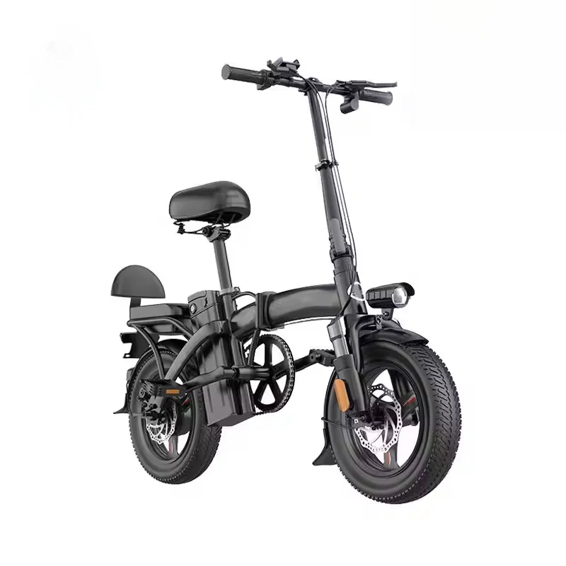 Hot Selling 14 Inch Portable Folding Electric Bicycle 350W 48V Lithium E-Bike For Adult Daily Commute