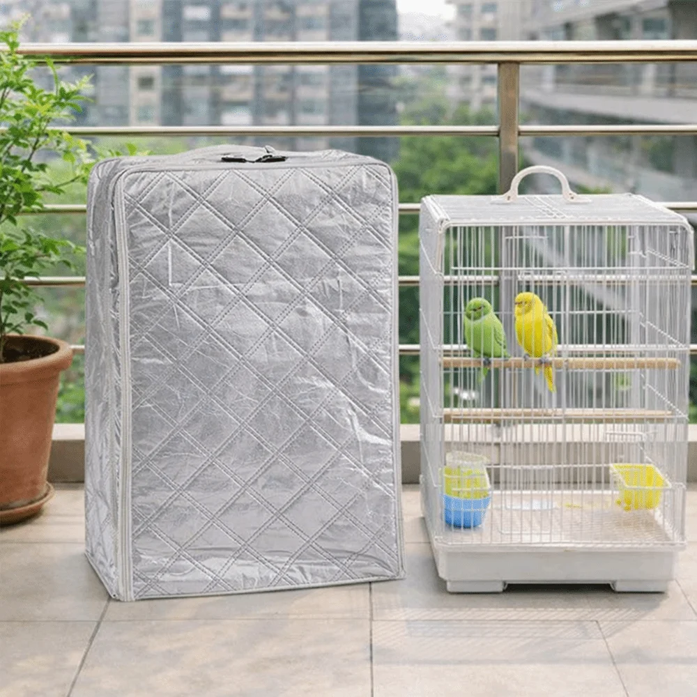 

Dust Proof Cover Warm Bird Cage Cover Thicken Quilted Bird Cage Protector Breathable Waterproof Windproof Cover Winter