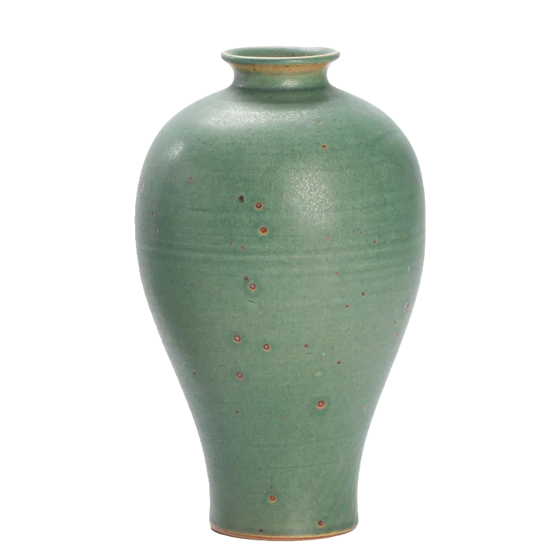 Jingdezhen handmade ceramic vases retro coarse pottery flower ware kiln transformed glaze flower  vase homestay desktop decorati