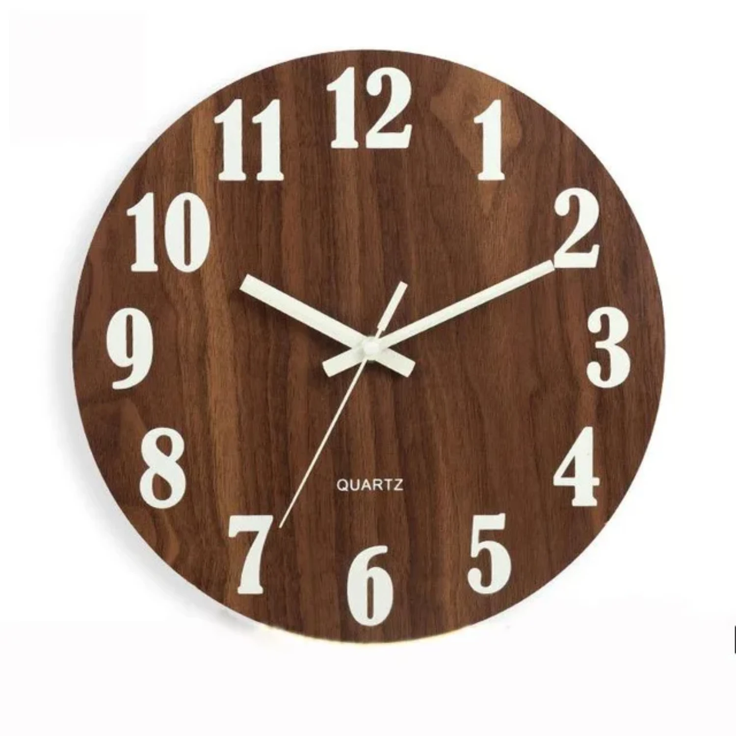 Wooden Wall Clock Luminous Number Hanging Clocks Quiet Dark Glowing Wall Clocks Modern Watches  Modern Christmas Gift