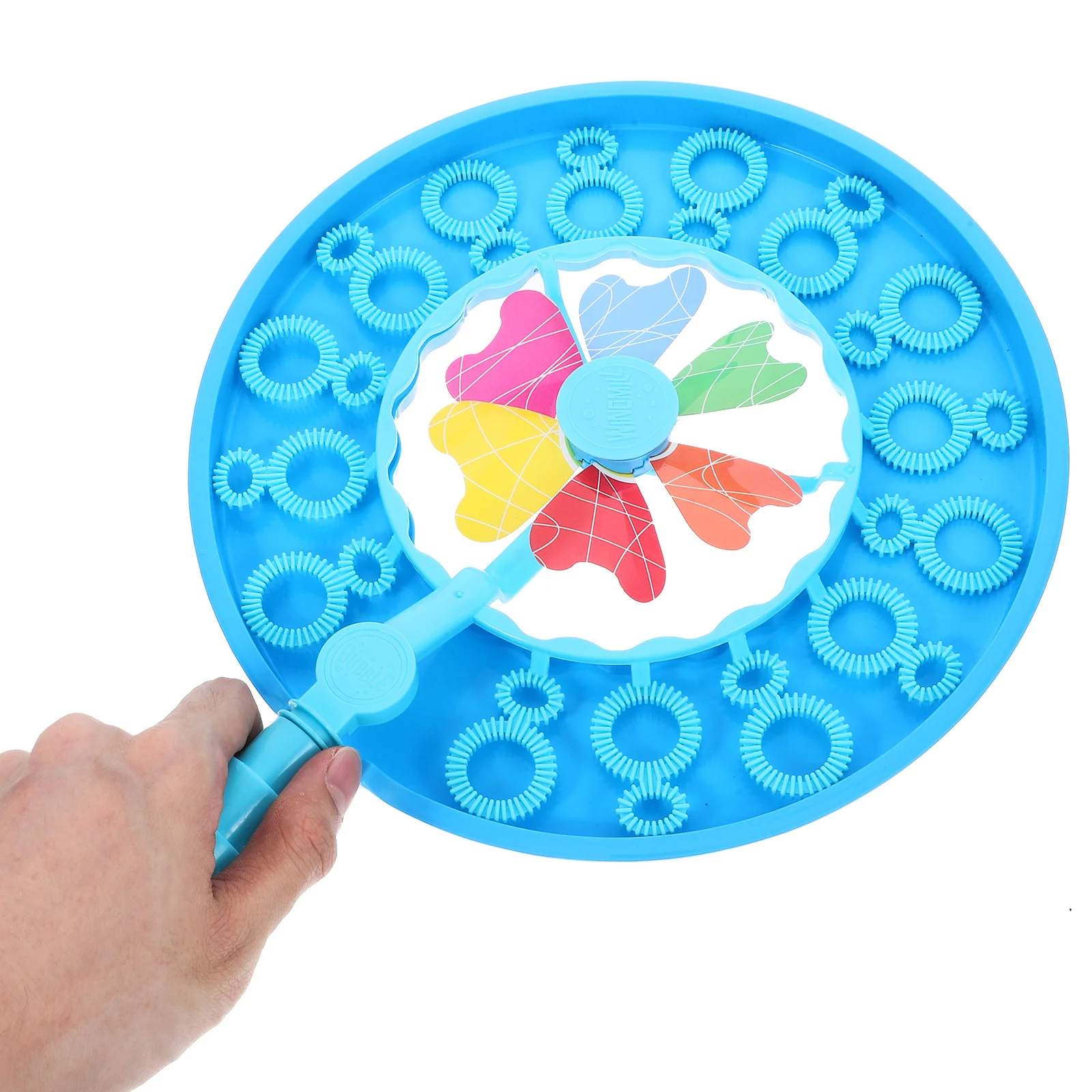 Handheld Windmill Bubble Blower Portable Cartoon Style Easy to Use No Strange Smell for Children's Knowledge and Joy