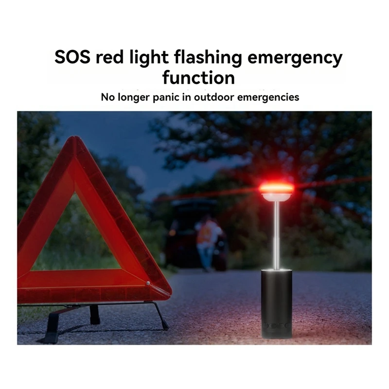 Linterna para acampar al aire libre, luces coloridas recargables de 8000Mah con imán, luz de tienda de emergencia portátil, iluminación de trabajo-AT64