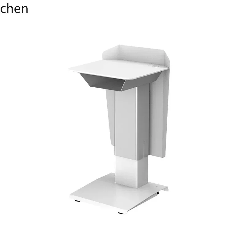 y17-Electric Adjustable Lectern Movable Speaking Platform Conference Host Welcome Classroom Training Presentation Platform