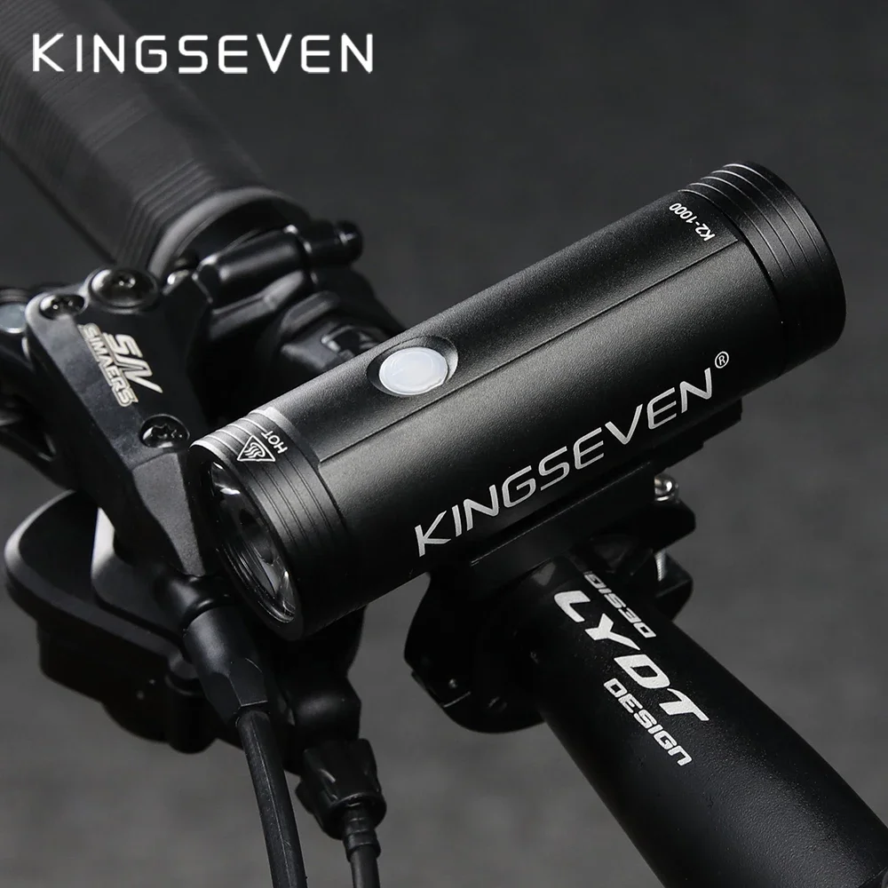

KINGSEVEN Pit Bike Light Rainproof USB Rechargeable MTB Front Lamp Headlight Ultralight Side LED Flashlight Lucky Bicycle Light