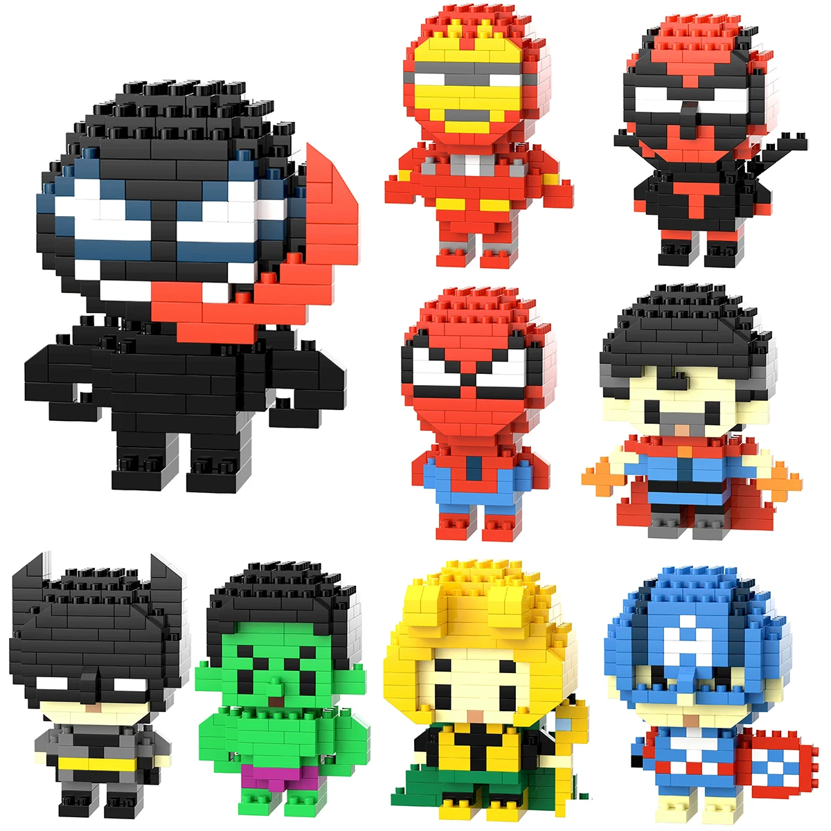 

Marvel Spider-Man Building Blocks Deadpool & Venom Iron Man Marvel Legends Animated Figures Kids Toys Gifts