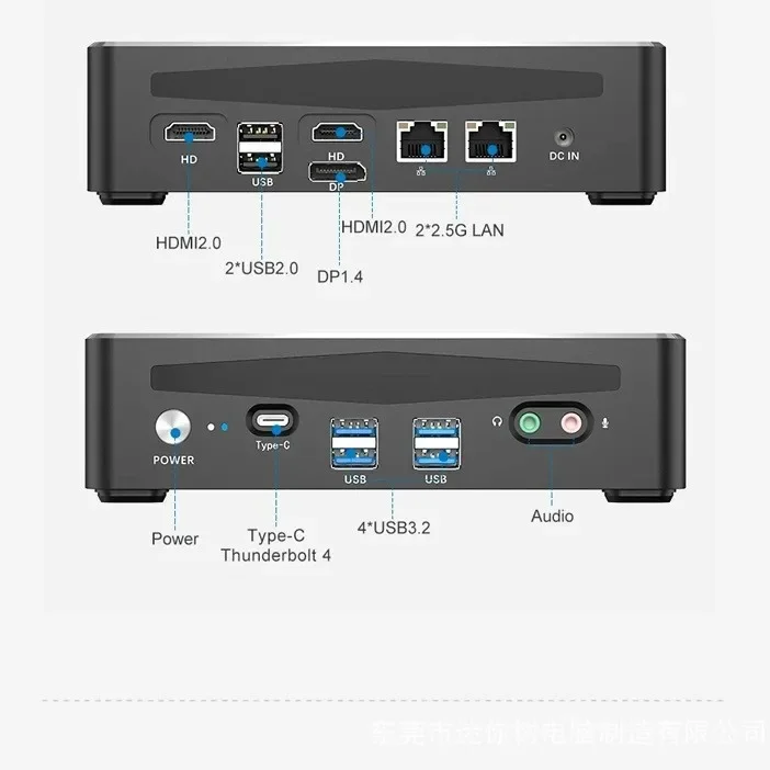 Mini consola de juguete de 12. a generación, máquina portátil con puerto de red dual de cuatro pantallas i9-12900H