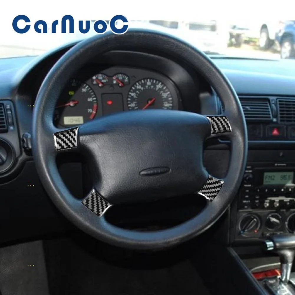 

Car Cover Sticker Steering Wheel Decorative Strip For Volkswagen Golf 4 1999-2004 Accessories Carbon Fiber Interior Mouldings