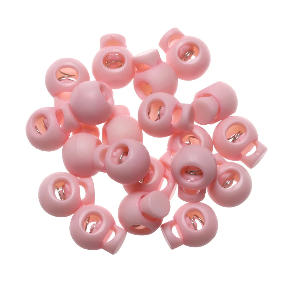 20pcs 18*15mm 6mm Hole DIY Cord Lock Bean Toggle Clip Plastic Stopper Apparel Shoelace