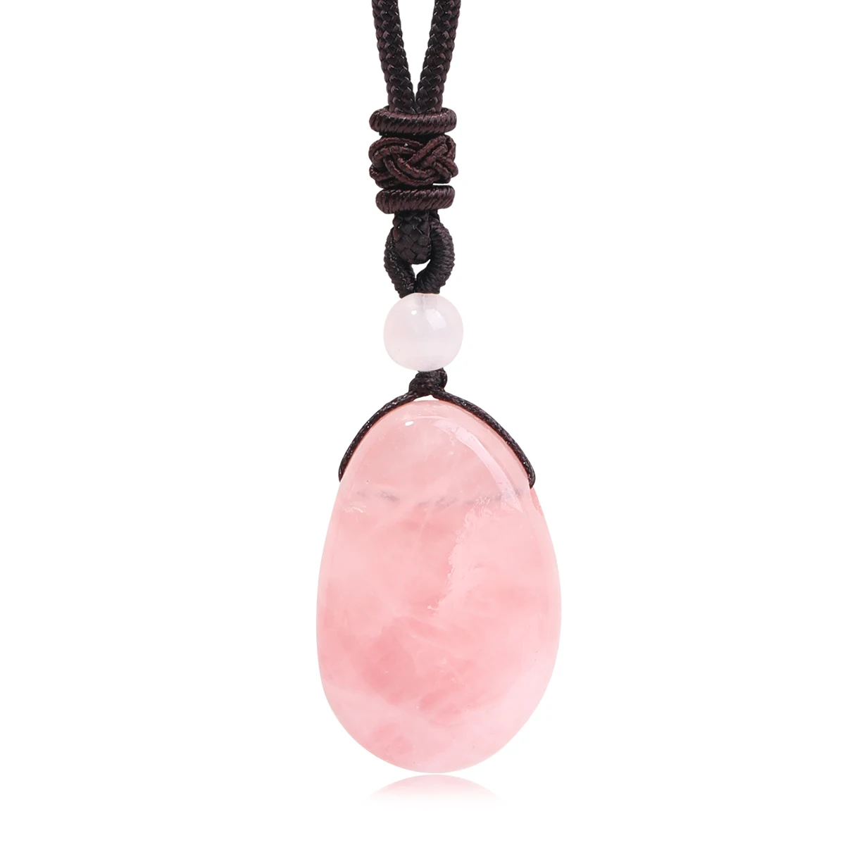 Natürliche Edelstein-Halskettenanhänger aus Amethyst, Rosenquarz und Klarquarz für Männer und Frauen, Gesundheits- und Wohlstands-Schmuck – Detail 15