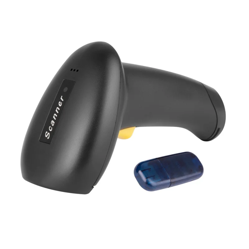 Wireless Bluetooth Barcode Scanner 2D QR and 1D Handheld Reader Fast Scan for POS System Supermarket Courier Inventory High Spee