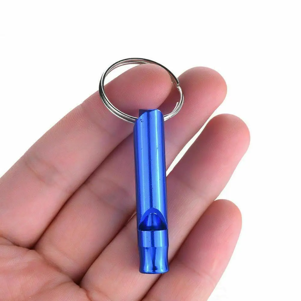 Mini silbato de Metal multifunción para exteriores, colgador de Sleutel, supervivencia, emergencia, llavero de equipo, regalo, tamaño colgante, 1 piezas, D2Q5