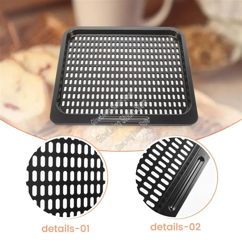 

2PCS Cooking Tray Replacement, 10 QT Mesh Cooking Rack Air Fryer Accessories , Air Fryer Oven, Dishwasher Safe (10 QT)-A50M