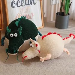 Cute Cartoon Chubby Dragon Plush Throw Pillow Toy Anime Stuffed Animals Round Fat Dragon Plushies Cushion Doll for Home Decor