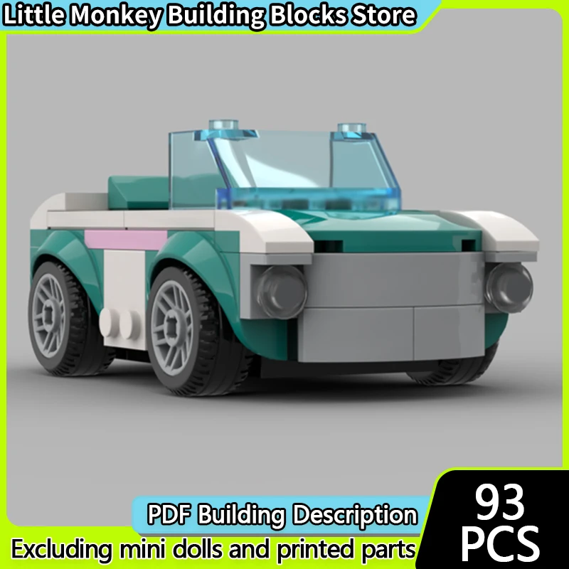 

Speed Racing Car Model MOC Building Bricks Small Convertible Car Modular Technology Children Holiday Gifts Assemble Toys Suit