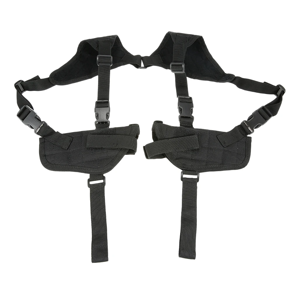 ユニバーサル隠し携行トイガンホルスター アウトドアハイキングハンティング デュアルピストルハンドガンショルダーホルダーポーチ
