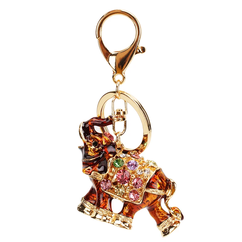 DIY Diamond Painting Keychain Fashion Cartoon Cute Elephant Keychain Handmade Pendant For Car Accessories