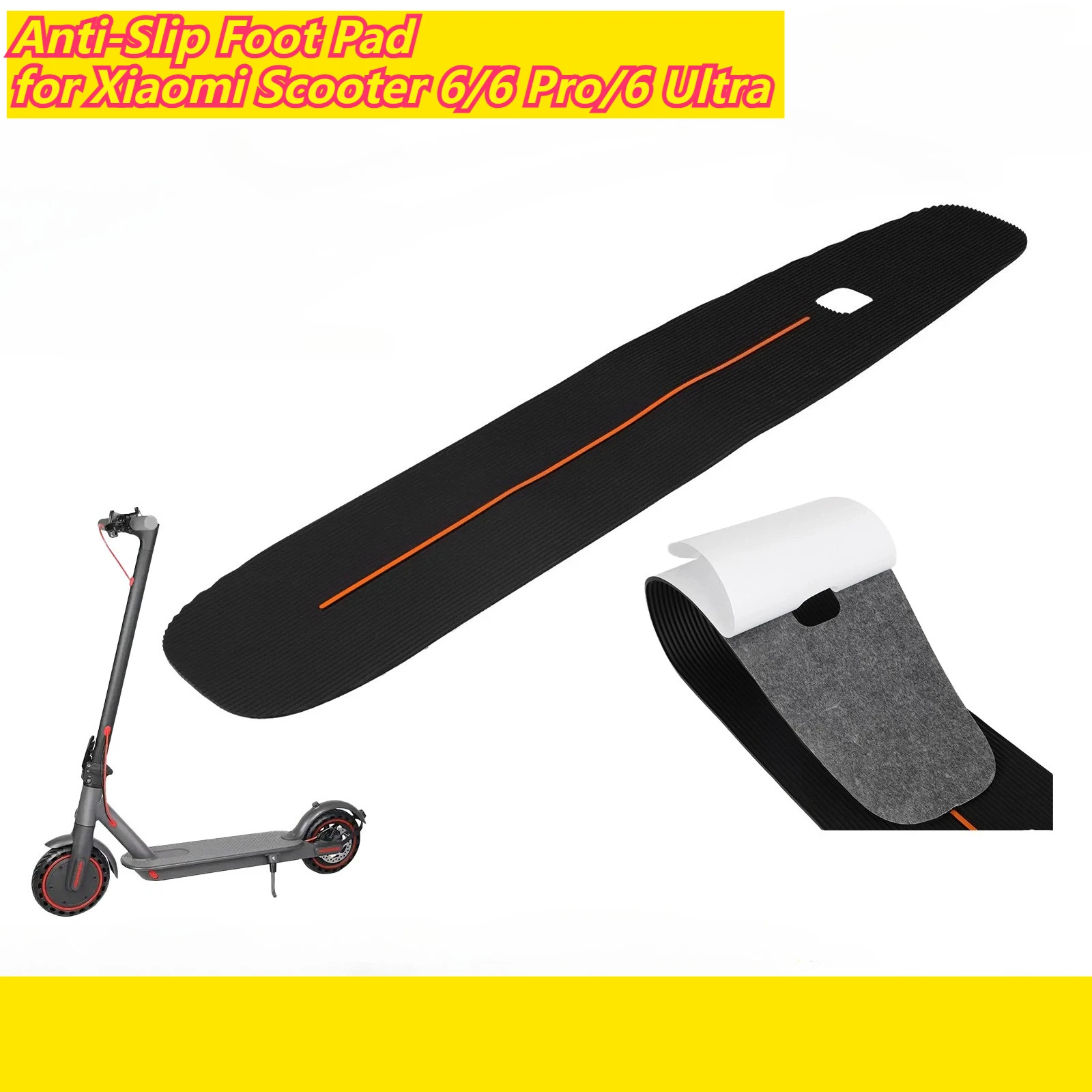 Rutschfeste Fußmatte für Xiaomi Scooter 6/6 Pro/6 Ultra, Wasserdichte Verstärkte Deckmatte, Stoßabsorbierende Langlebige Ersatzmatte
