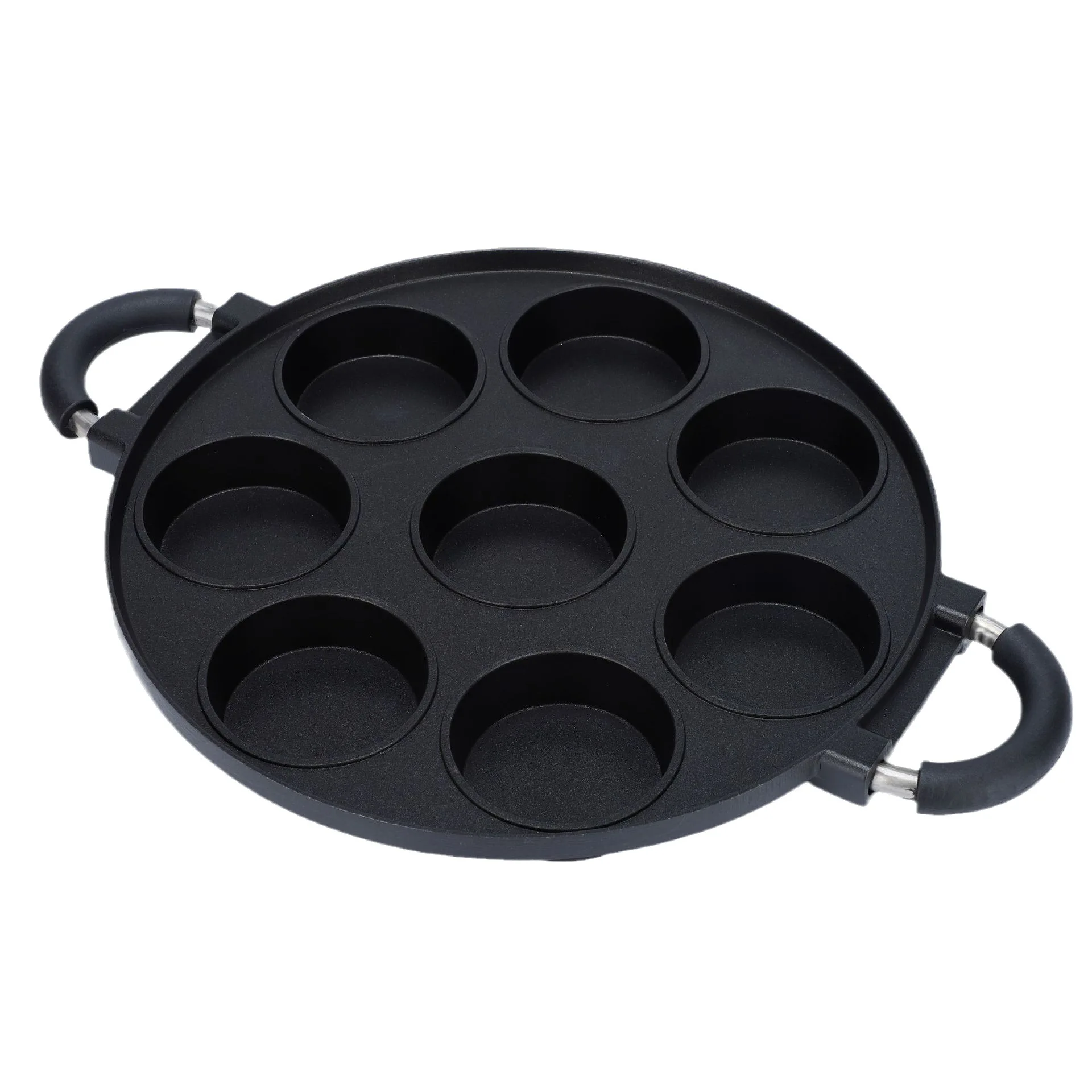 DSA Round Hole Multifunctional Breakfast Egg Burger Baking Pan Aluminum Die Casting Cake Mold Household Commercial Fried