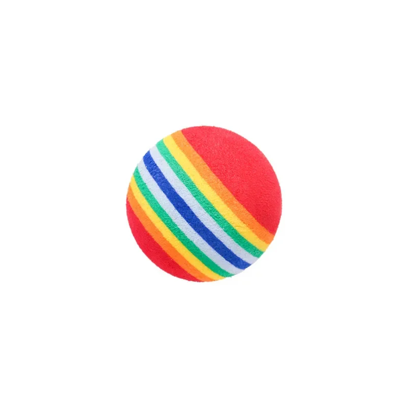 Regenbogen EVA Katze Spielzeug Ball Interaktive Katze Hund Spielen Kauen Rassel Scratch EVA Ball Training Bälle Pet Spielzeug Liefert