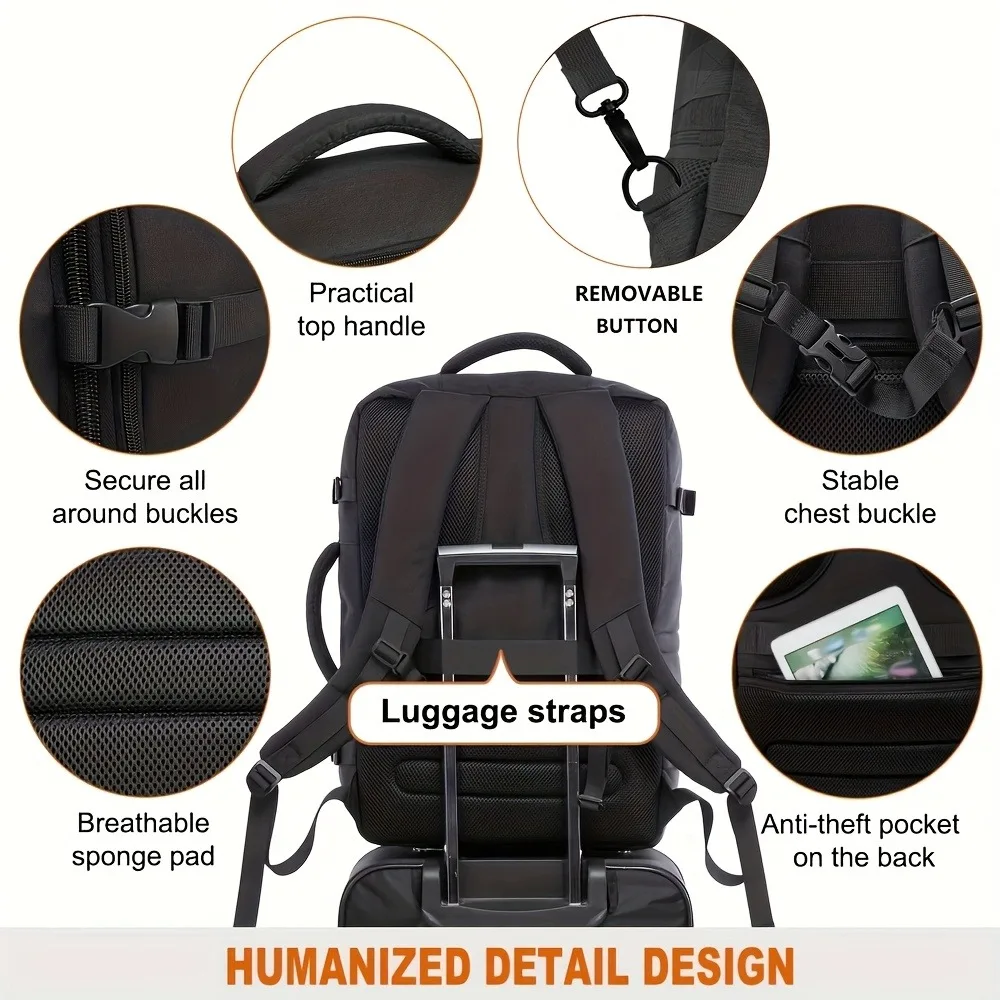 大容量旅行拡張可能な大型スーツケースバックパック 4 パッキングキューブ防水荷物デイパックバックパック Mochila