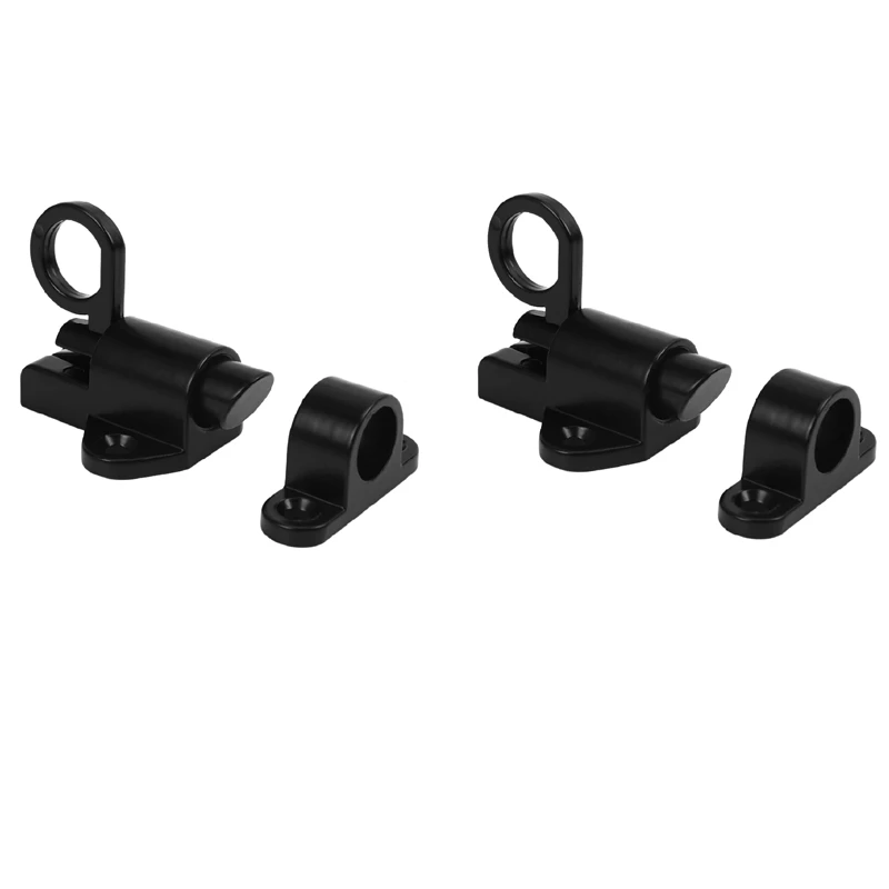 Serrure de porte de fenêtre automatique de sécurité en alliage d'aluminium, loquet de 2,2 de porte à rebond à ressort, noir, 2 pièces, meilleures offres