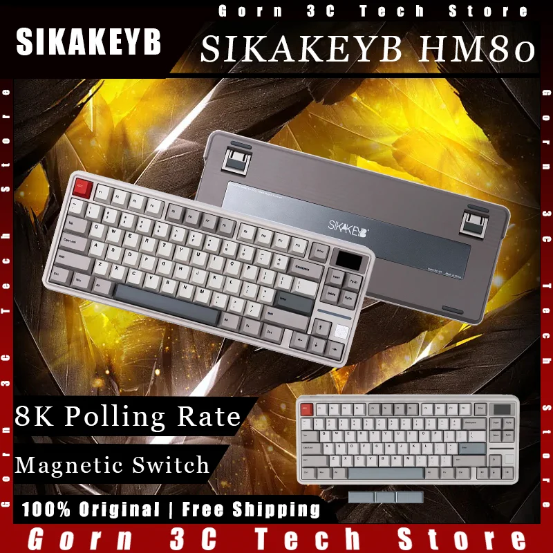 SIKAKEYB HM80 Mechanical Keyboard Wired Magnetic Switch 8K Polling Rate Gasket Structure Customized Gaming Keyboard Pc Accessory