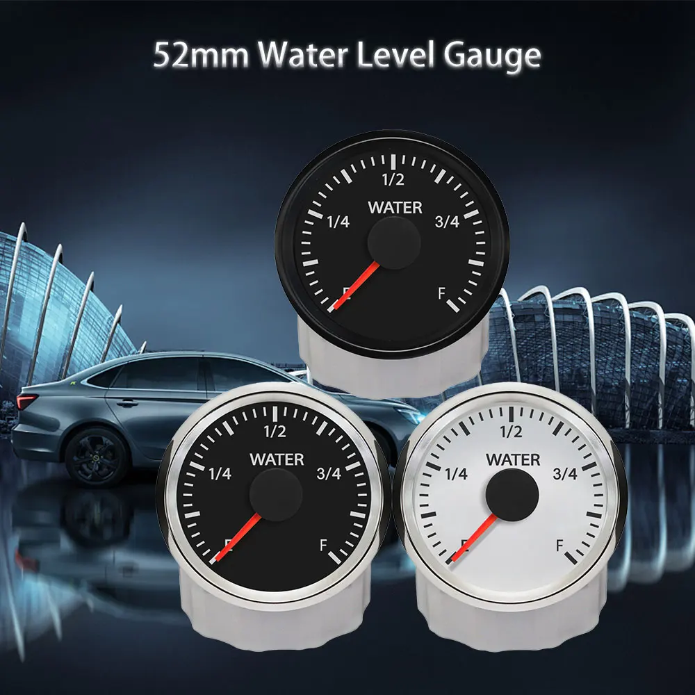 RHAXEL 52mm Wi-Fi Water Level Gauge with Backlight Programmable Meter Compatible with All Signal Sensor 12V/24V for Car Boat