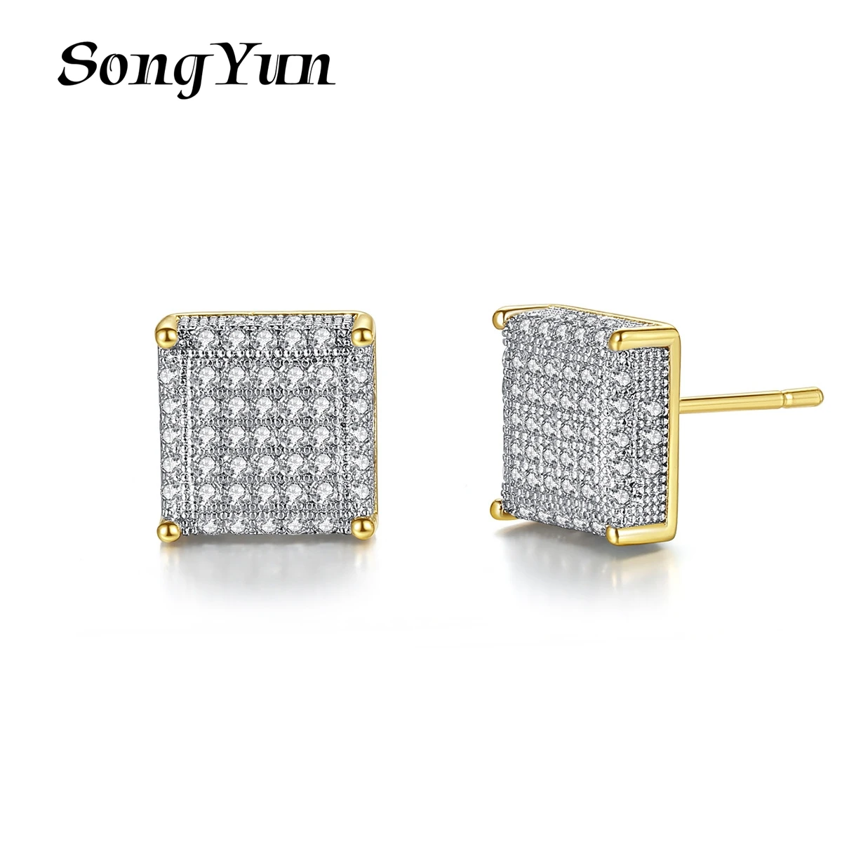 

SongYun Jewelry MHT Quality Brass Stud Earrings Dangle CZ 7A Zircon Glamorous Best Friend Gift Women Earring Jewelry