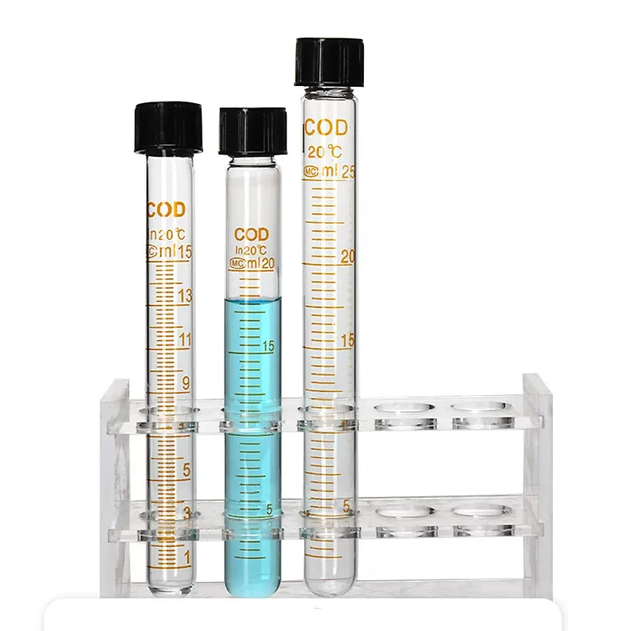 2Pcs Glass test tube COD digestion tube Colorimetric tube reaction tube hydrolysis tube High temperature resistance