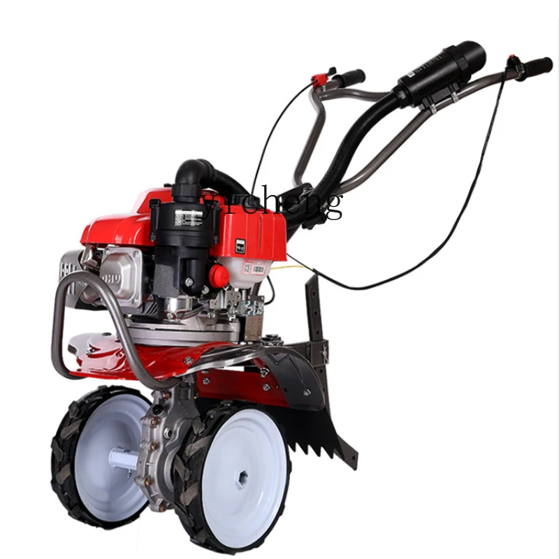 Tqh Multi-Functional Gas Tiller Household Weeding Machine Farmland Orchard Furrow Loosening Soil Weeding Machine