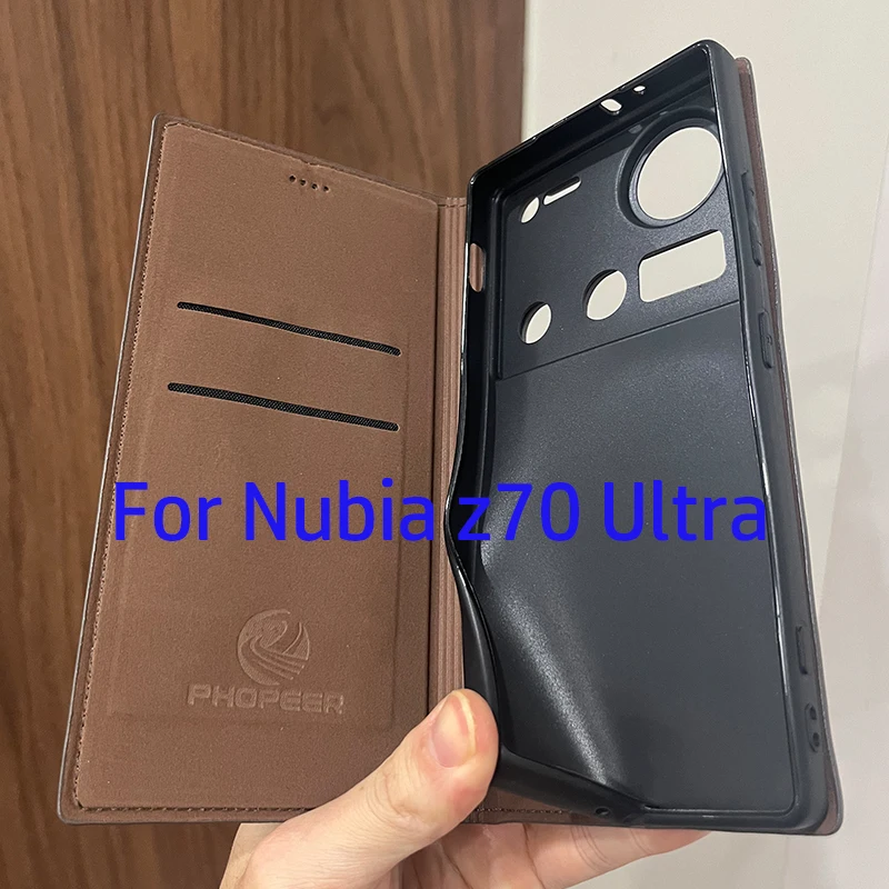 Magnetic Genuine Leather Flip Wallet Book Phone Case Cover On For ZTE Nubia Z50 Z60 z70 Ultra 5G Global Z 60 70 NubiaZ70 256/512