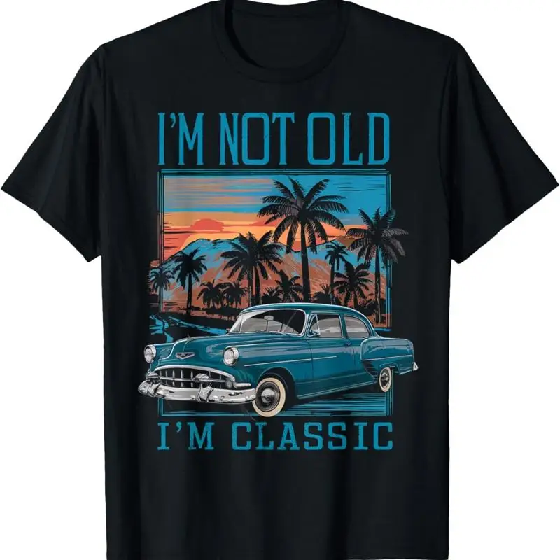 

Футболка «Я не старый классический винтажный автомобиль» в стиле ретро «Закат» на день отца», S 5Xl