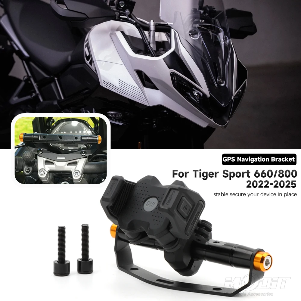 For Tiger Sport 660 Tiger Sport 800 2022-2026 Motorcycle Handlebar Extension Bracket GPS Navigation Crossbar Phone Stand