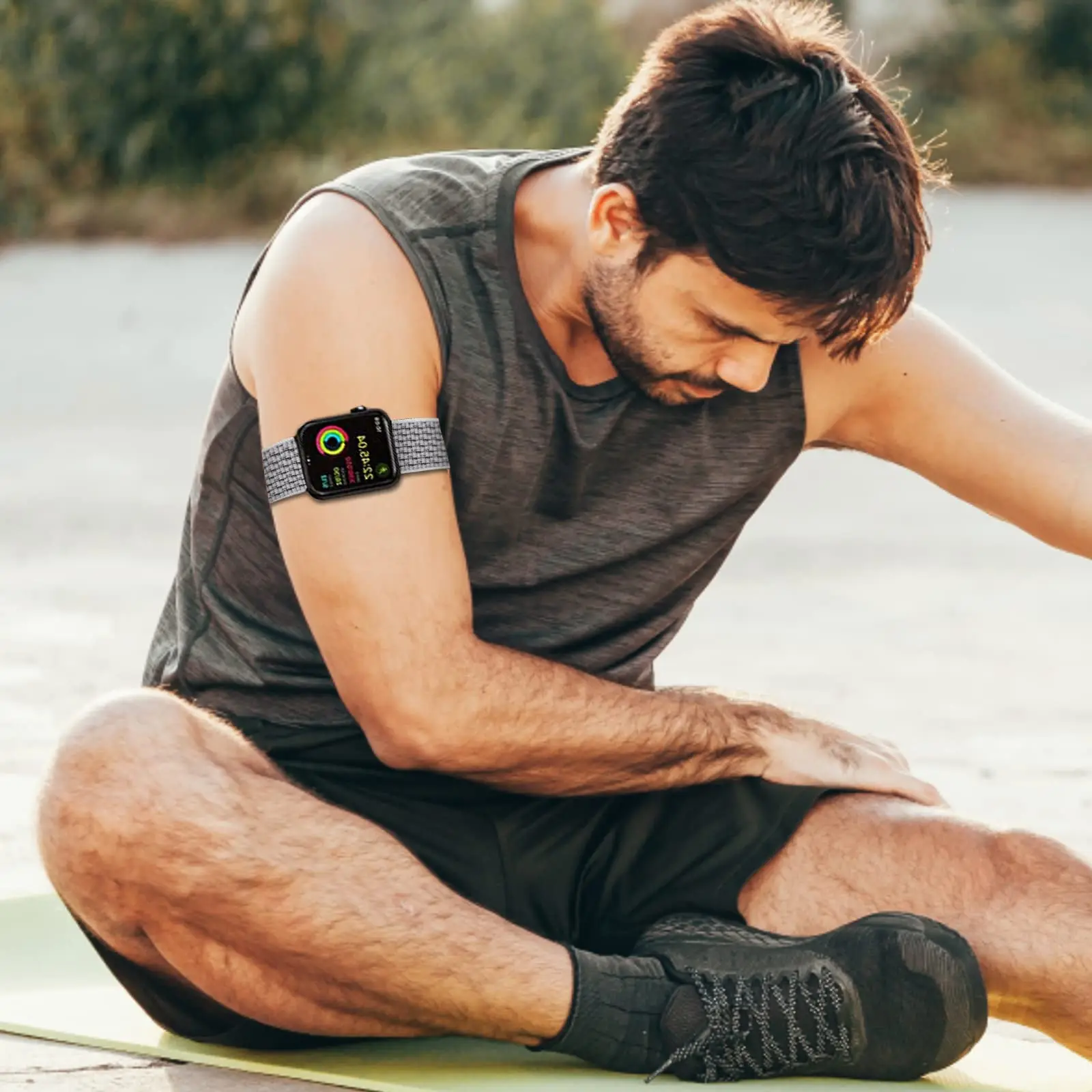 Sport-Knöchel-/Armbänder, kompatibel mit Apple Watch 49 mm, 45 mm, 44 mm, 42 mm, 41 mm, 40 mm, 38 mm, Nylonarmband für IWatch Ultra SE Serie 9