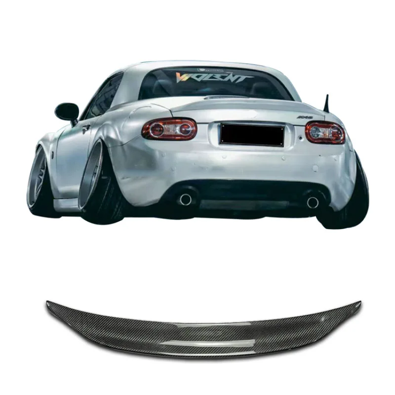 For 2009 and 2015 Mazda MX5 Tail Box Cover Rear Spoiler Horizontal Pressure Wing Wing NC a Carbon Fiber Rear Wing