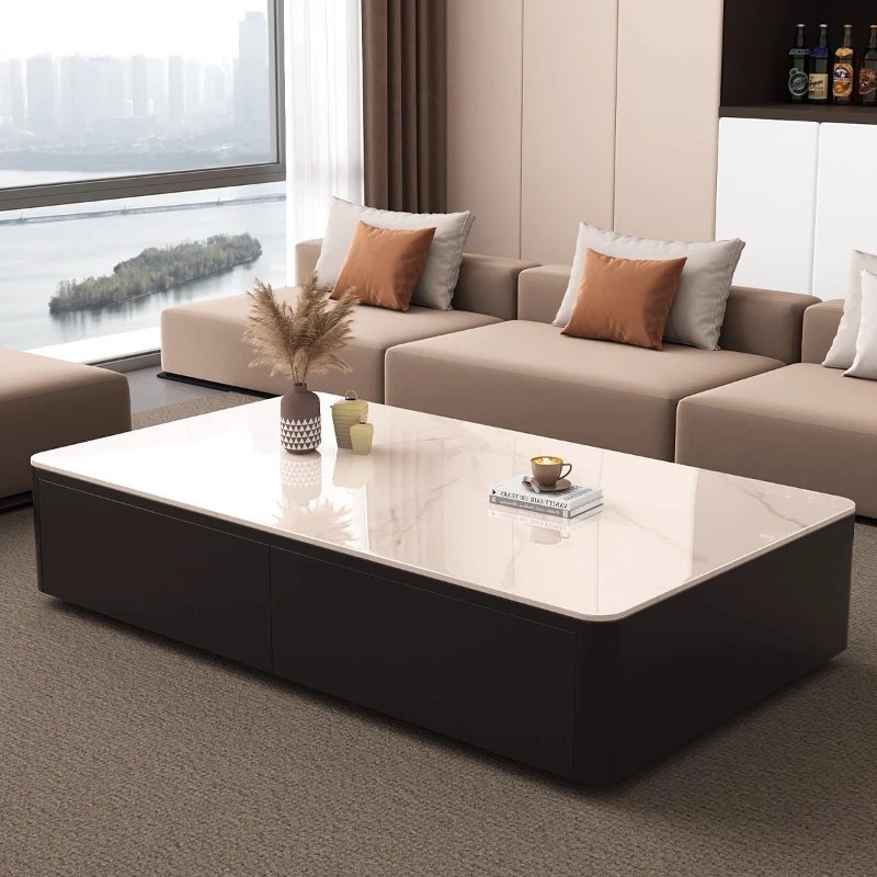 

home rock plate coffee table living room High-end luxury design lounge center tables salon minimalist mesa de centro furniture