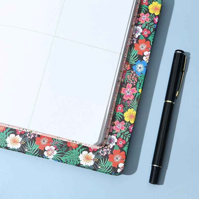 A5/A6 Arrival Cute PU Leather Floral Flower Schedule Book Diary Weekly Planner Notebook School Office Supplies Kawaii Stationery