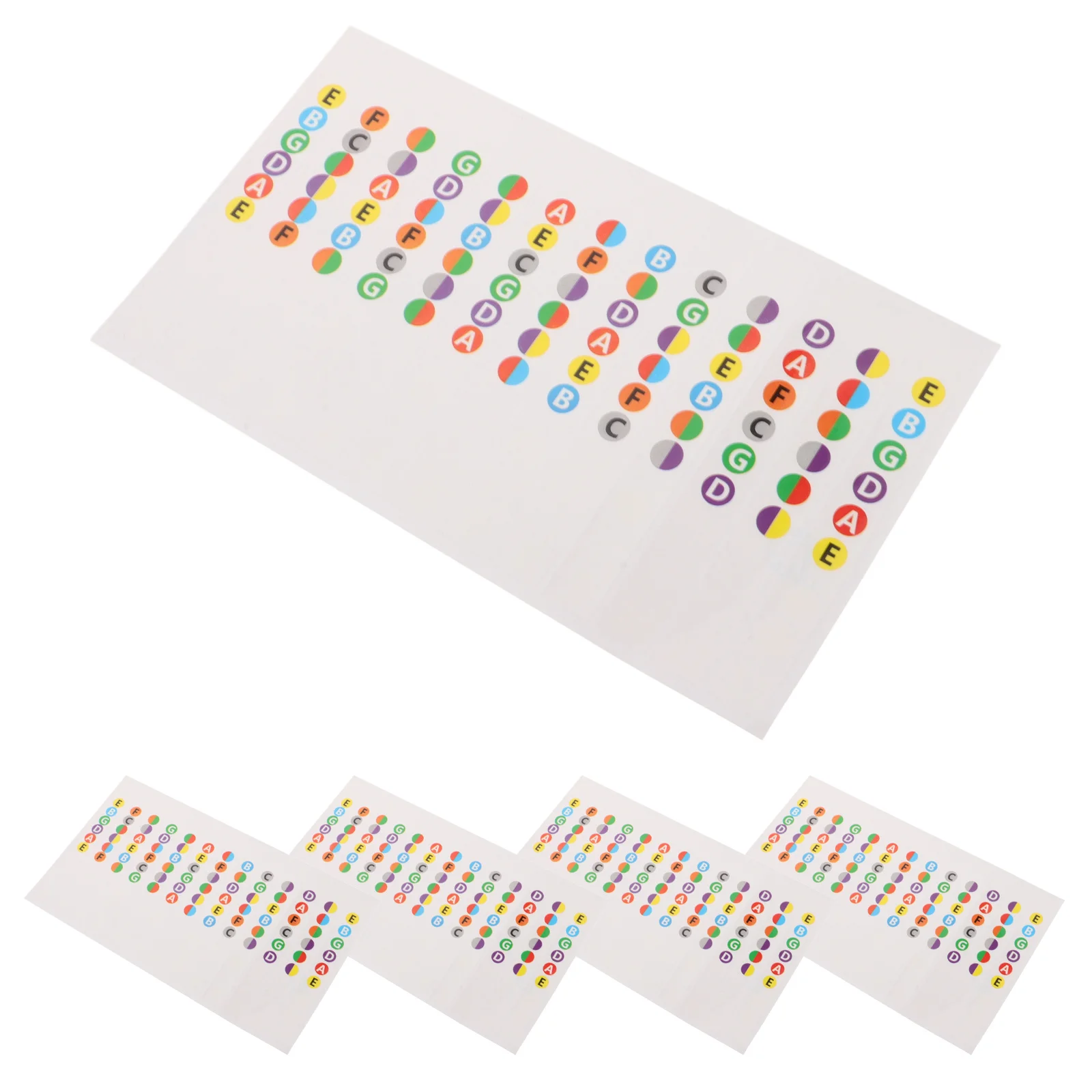 

5Pcs Guitar Fretboard Stickers Note Map Decals Easy Apply Remove Guitar Ukulele Beginner Practice Chord Helper